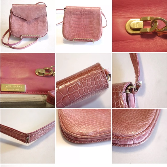 LANA MARKS PINK CROCODILE BAG - Picture 8 of 8